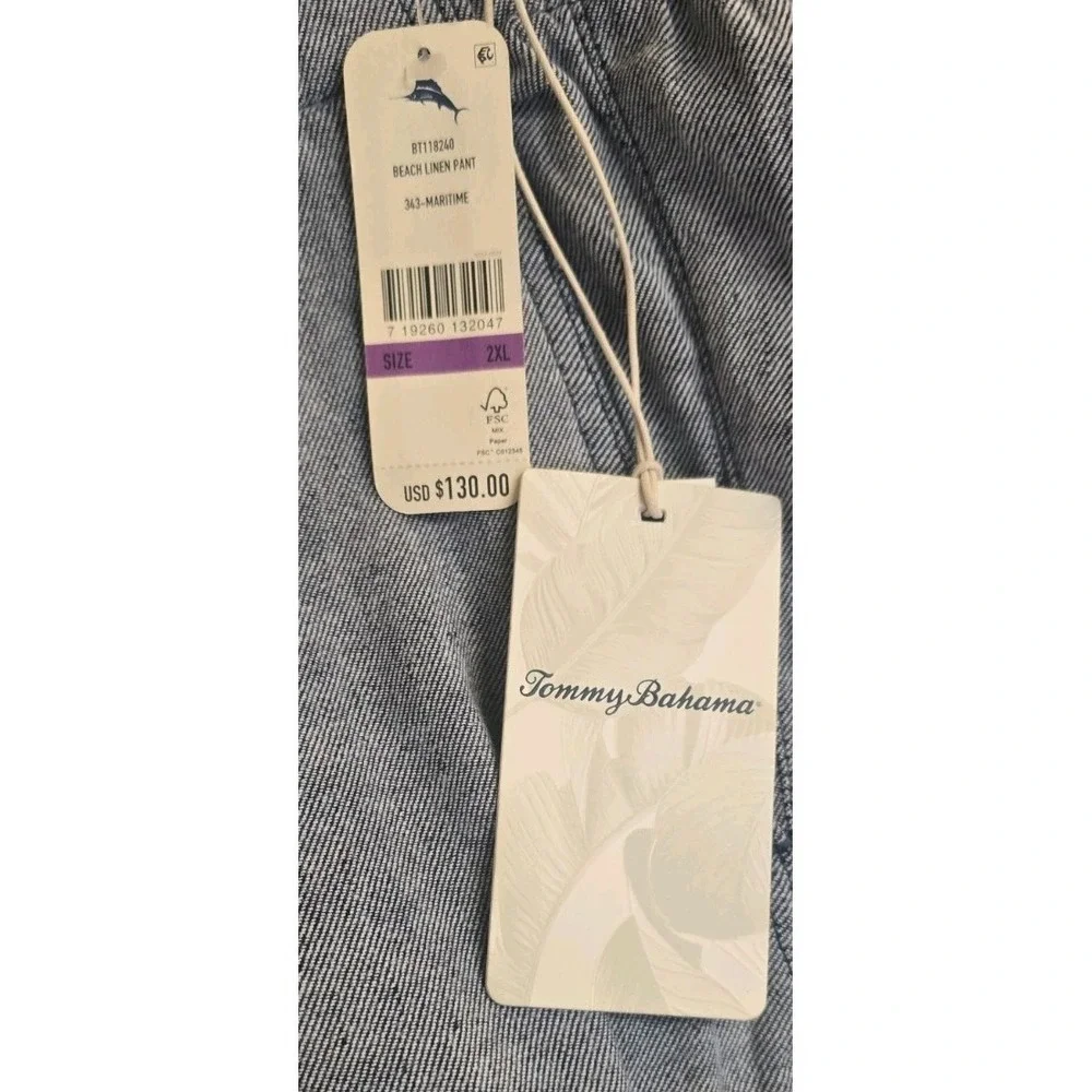 Tommy Bahamas Beach Linen Maritime Pants Coastal Vacation NWT 2XL